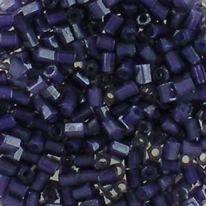 G13-589 8/0 Hex Cut - Royal Purple Colorlined Iris